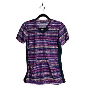 Scrubletics Women's Patterned Short Sleeve Scrub Top